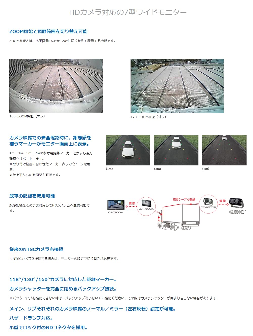 Amazon.co.jp: CJ-7800A クラリオン 7型ワイドHD対応モニター バス